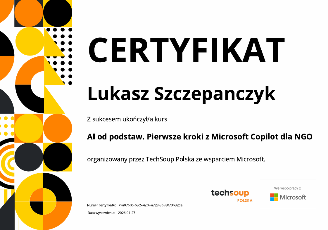 Certyfikat lub rekomendacja: certyfikat1