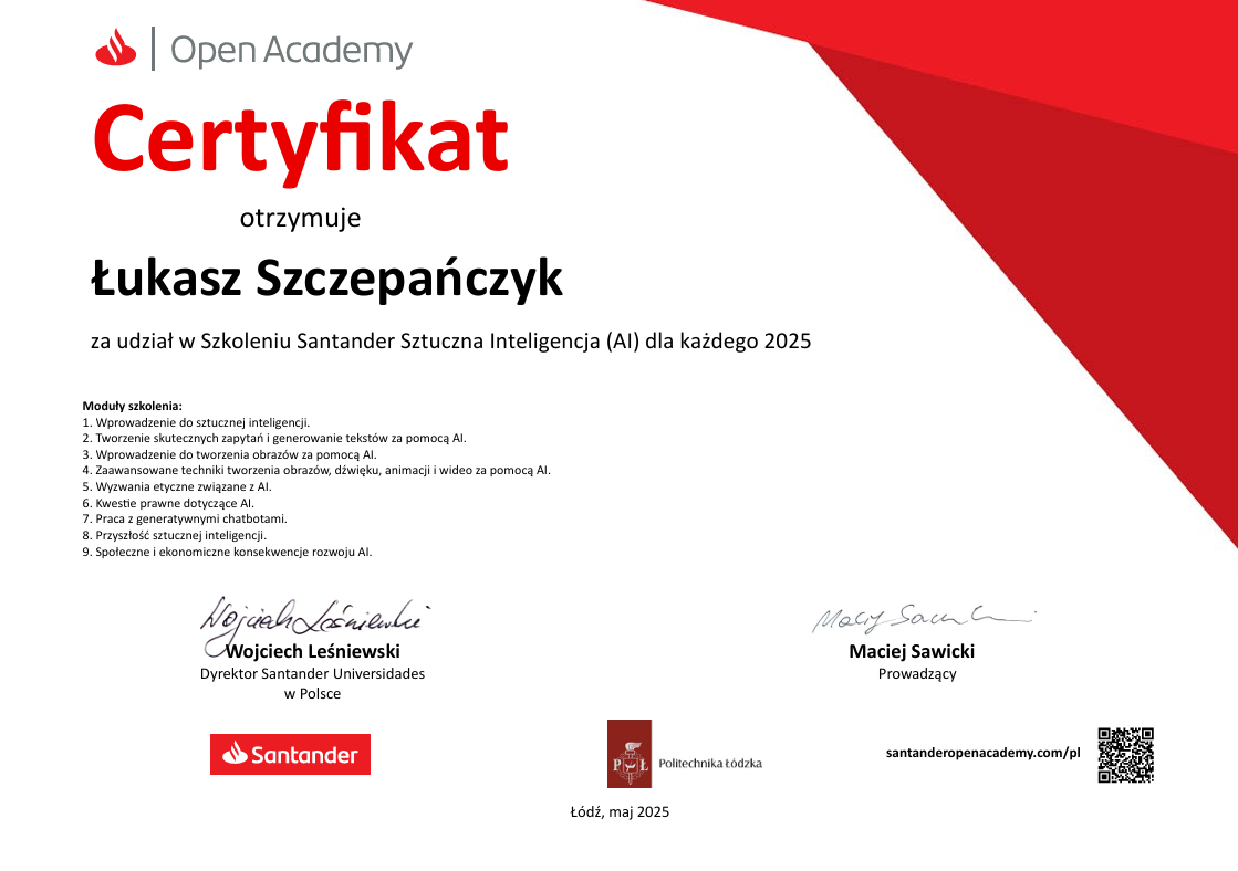 Certyfikat lub rekomendacja: certyfikat2